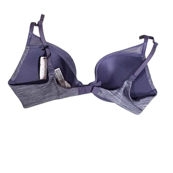 New Victoria's Secret Light Purple Padded Plunge Bra 34C - Picture 2 of 4